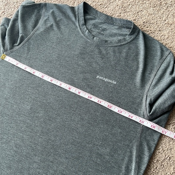 Patagonia Logo Short Sleeve Heather Grey Soft T Shirt - Picture 6 of 7
